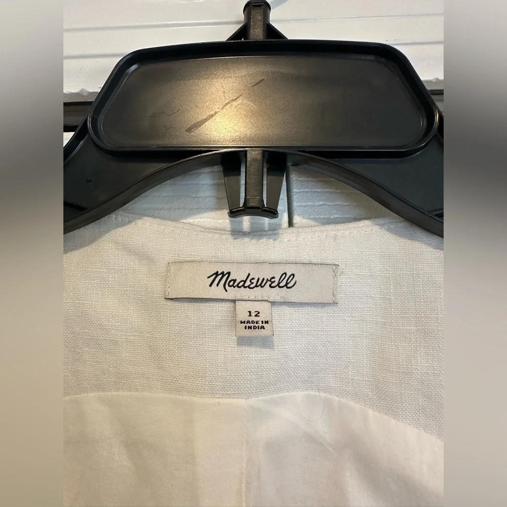 Madewell White Ribbed Button-Front Tank Top - Picture 4 of 5